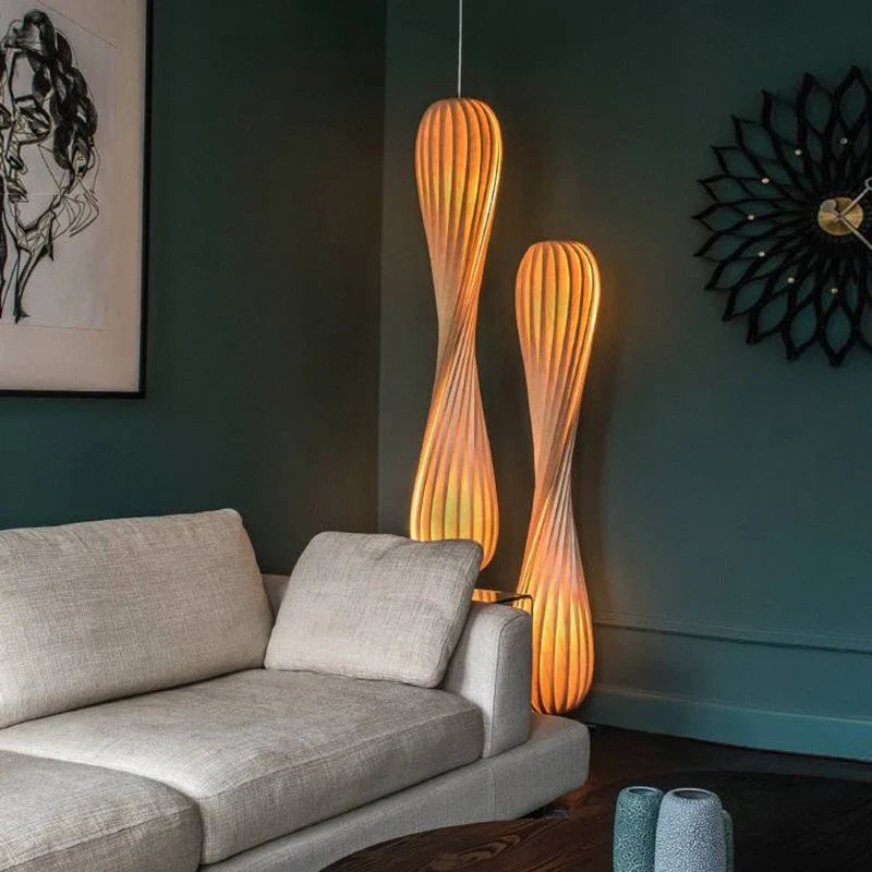 Afralia™ Thousand Layer Curved Floor Lamp | Modern Light Luxury Living Room Decor