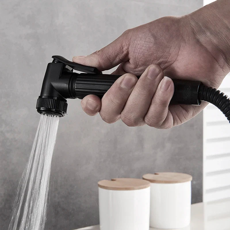 Afralia™ Matte Black LED Kitchen Faucet Swivel Spout High Pressure Sprayer 360° Rotation