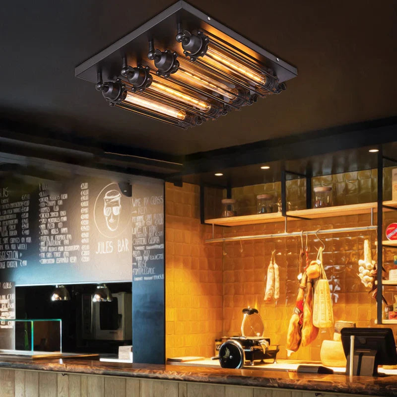 Afralia™ Vintage Industrial Ceiling Lamp for Retro Steampunk Vibes