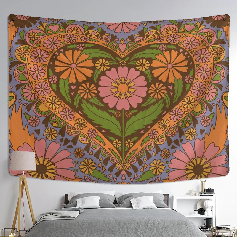 Afralia™ Cat Paws Tapestry: Bohemian Witchcraft Tarot Card Psychedelic Hippie Girl Dorm Decor