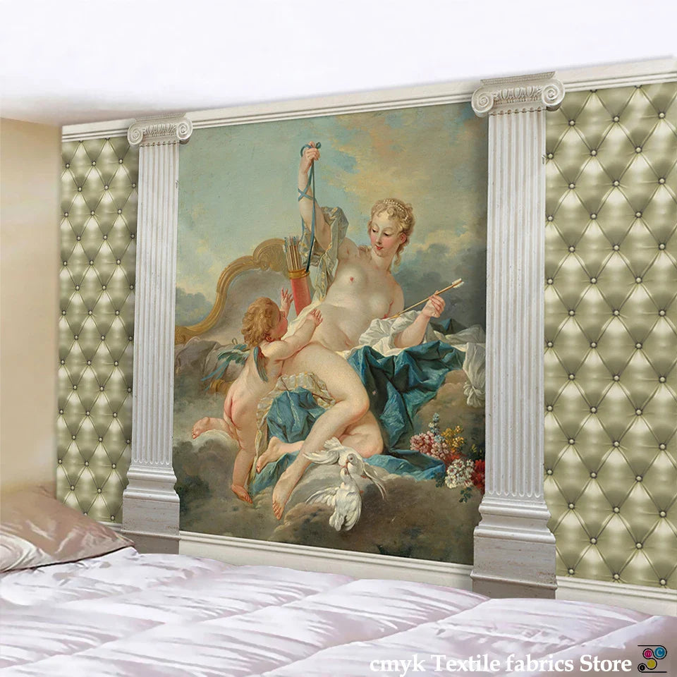 Afralia™ Hippie Mandala Tapestry: Abstract Painting Art Wall Hanging & Living Room Decor