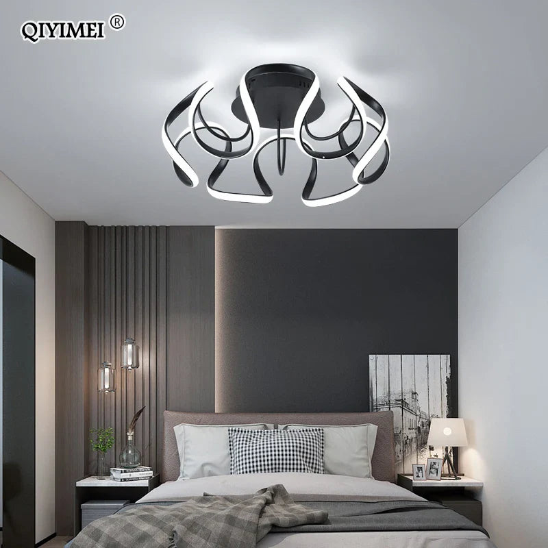 Afralia™ LED Chandelier Modern Indoor Lighting for Living Room Study Parlor Bedroom