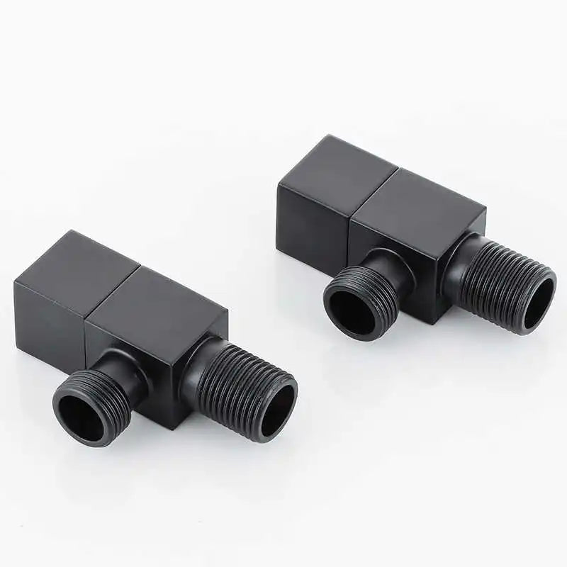 Afralia™ Brus Gold Corner Valve, Stainless Steel Black Angle Valve for Bathroom Tap