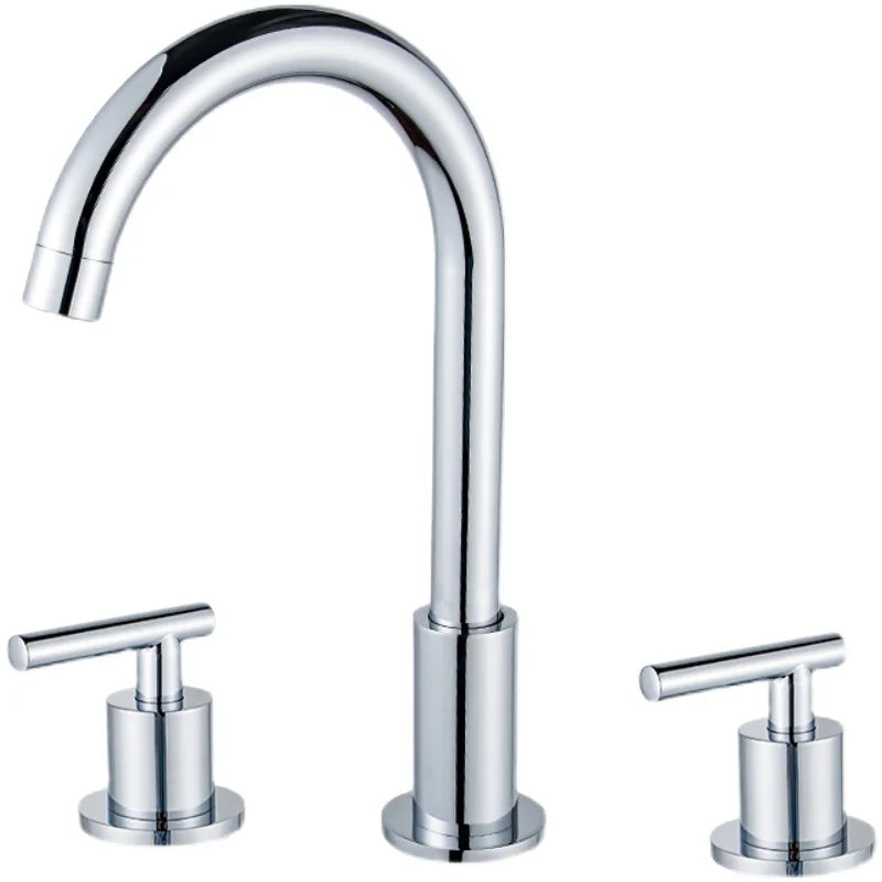 Afralia™ Luxury Gold, Black, and Chrome Basin Faucet - Hot Cold Mixer for Bathroom Sink