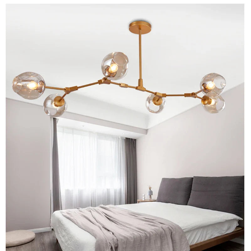 Afralia™ Molecular Glass Pendant Light: Modern Nordic Dining Room Kitchen Hanging Lamp