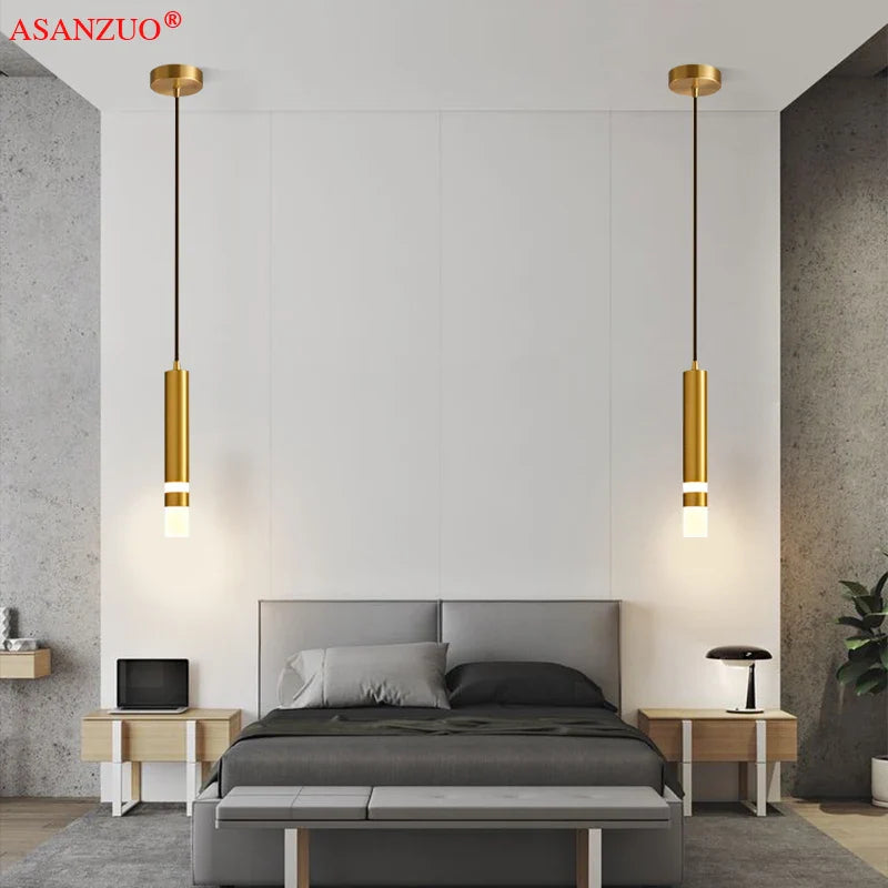 Afralia™ LED Pendant Light for Restaurant Coffee Bar Living Room Bedside - Modern Minimalist Design