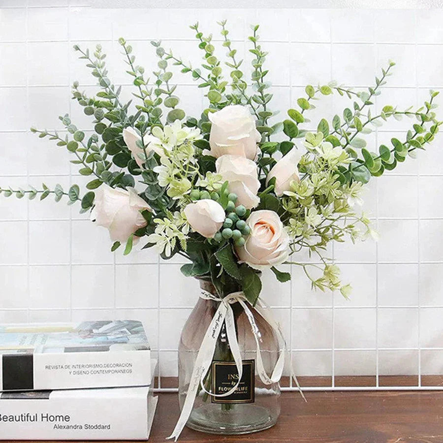 Afralia™ Eucalyptus Greenery Stems: 8pcs for Home Decor, Weddings, & Parties