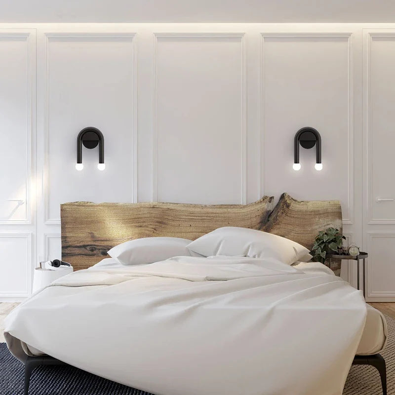 Afralia™ Black LED Wall Lamp: Modern Nordic Indoor Sconces for Living Bedroom Bathroom