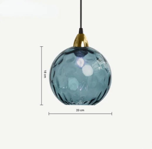 Afralia™ Modern Glass Ball E27 Pendant Lamps for Bedroom Restaurant Chandelier Living Room