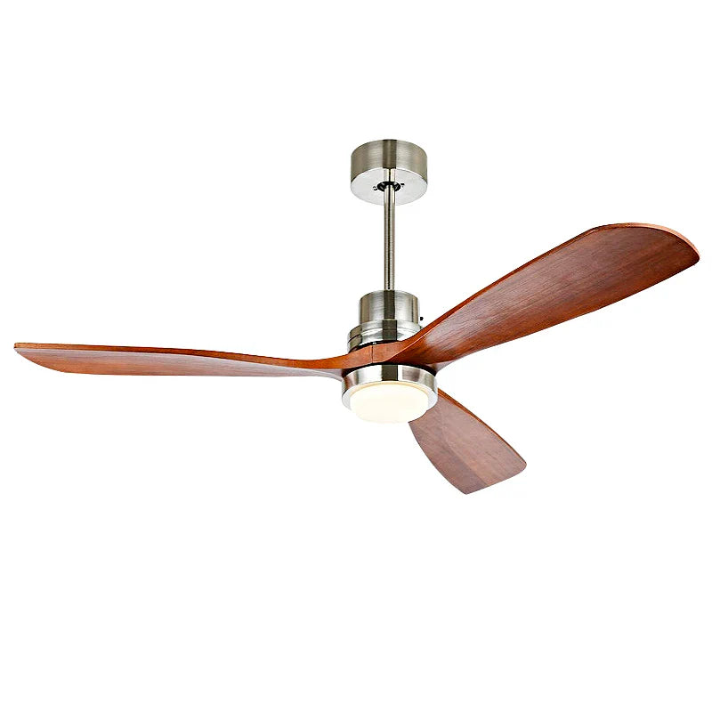 Afralia™ Wood Ceiling Fan with Remote Control, Modern Bedroom Wooden Fan Light Fixture