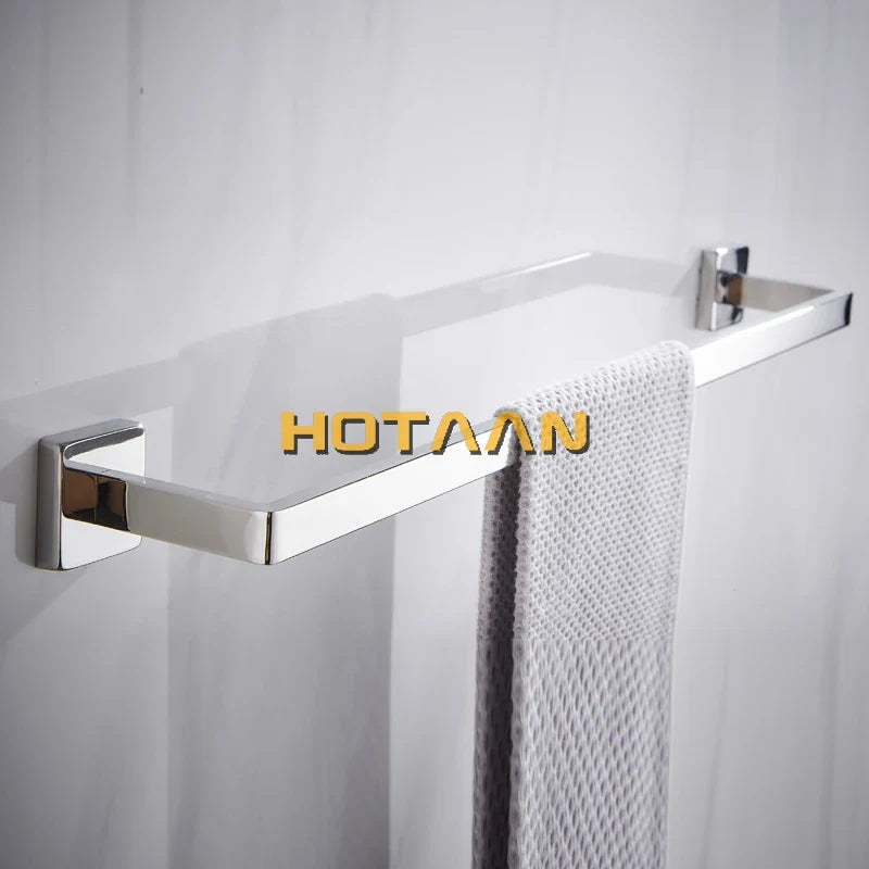 Afralia™ Stainless Steel Towel Bar in Chrome Finish - Bathroom Accessory