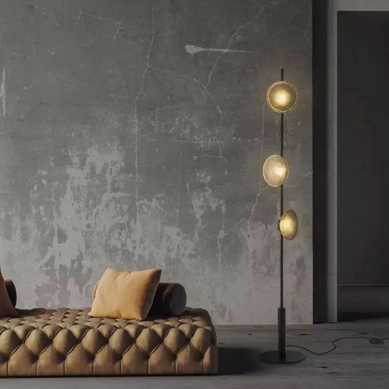 Ceto Glass Floor Lamp by Afralia™ - Vertical Nordic Design for Luxury Living Room