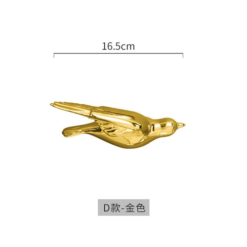 Afralia™ Golden Bird Wall Hanging Modern Decor Pigeon Accessory