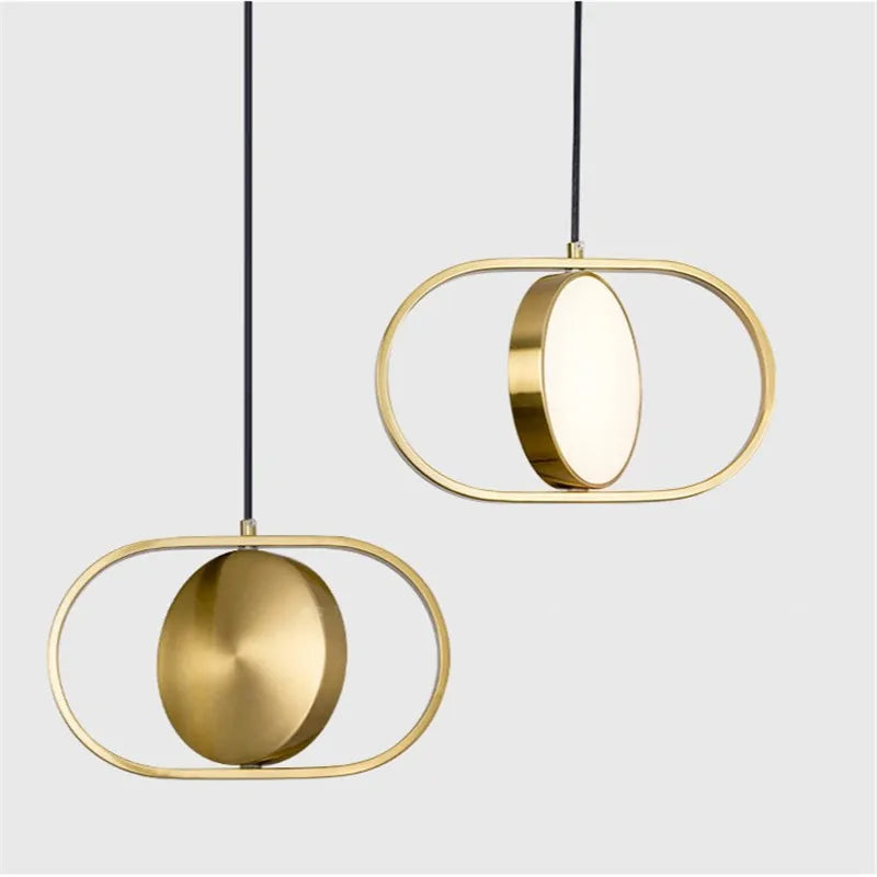 Afralia™ Gold Trumpet Pendant Light - Modern LED Nordic Hanging Lamp for Home Decor