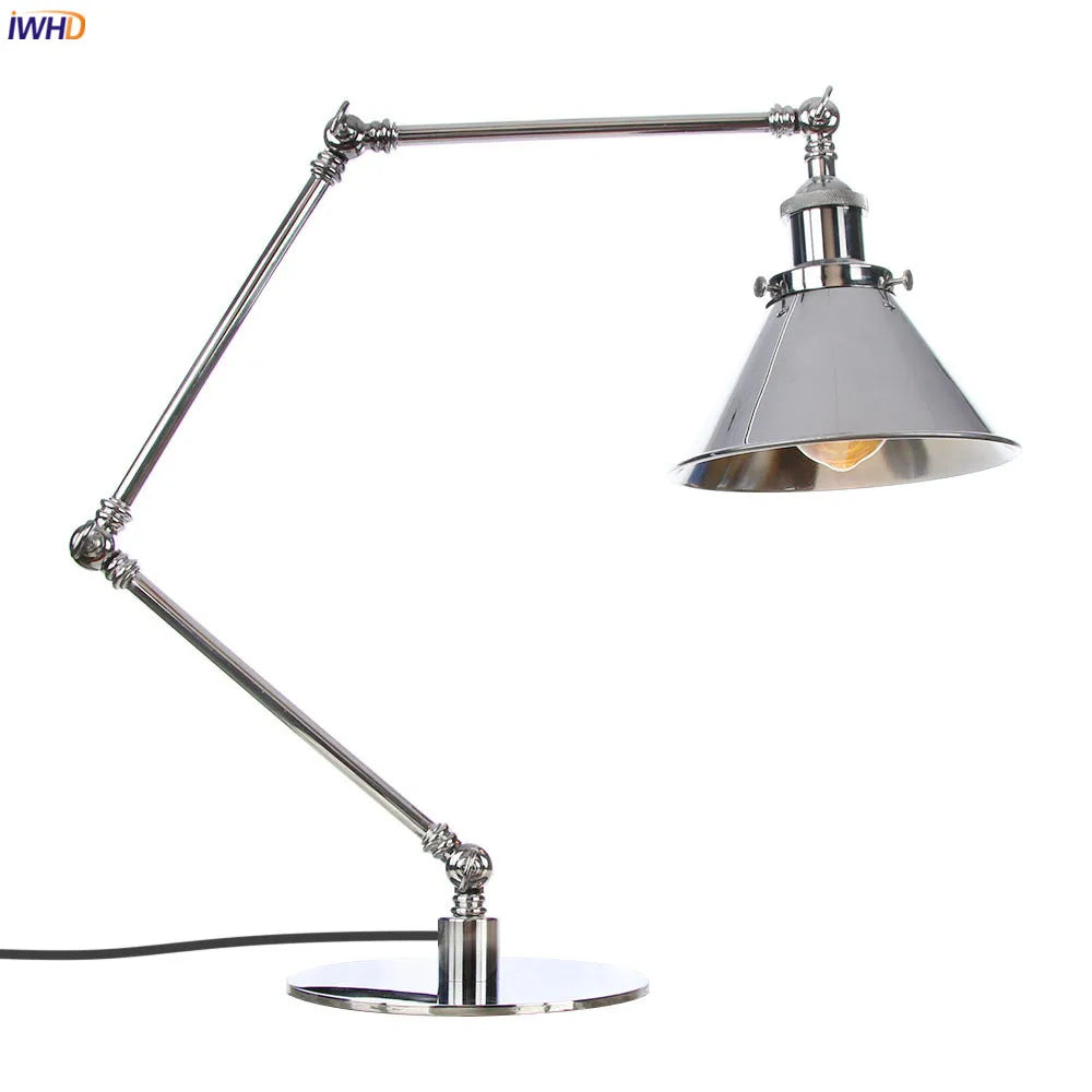 Afralia™ Industrial LED Table Lamp For Home Decor - US/EU Plug Switch, Loft Style