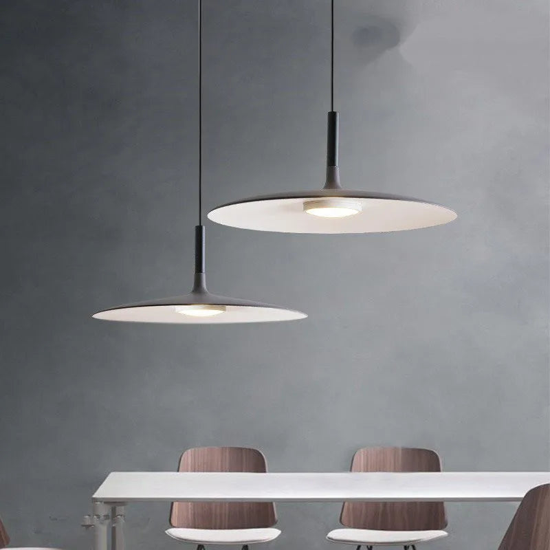 Afralia™ Nordic Scandinavian Pendant Light Metal Suspension Saucer Lamp