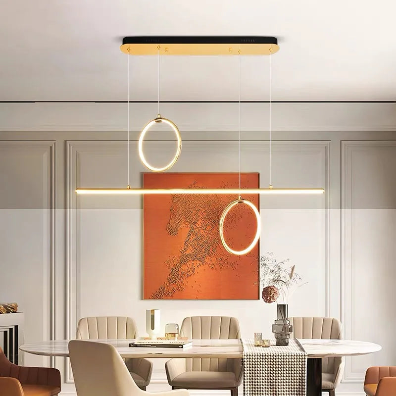 Afralia™ Modern Rings Chandelier for Living Room Dining Bedroom Ceiling Lamp