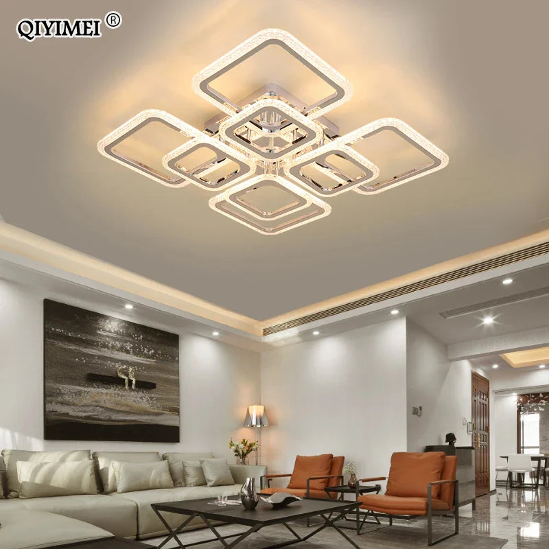 Afralia™ LED Chandelier: Remote Dimmable Indoor Lighting for Bedroom, Restaurant, Living Room