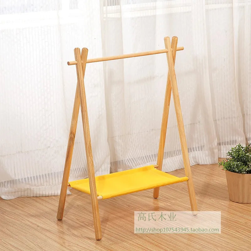 Afralia™ Pet Clothes Organizer & Storage Rack Wood Shelf for Home Living Room