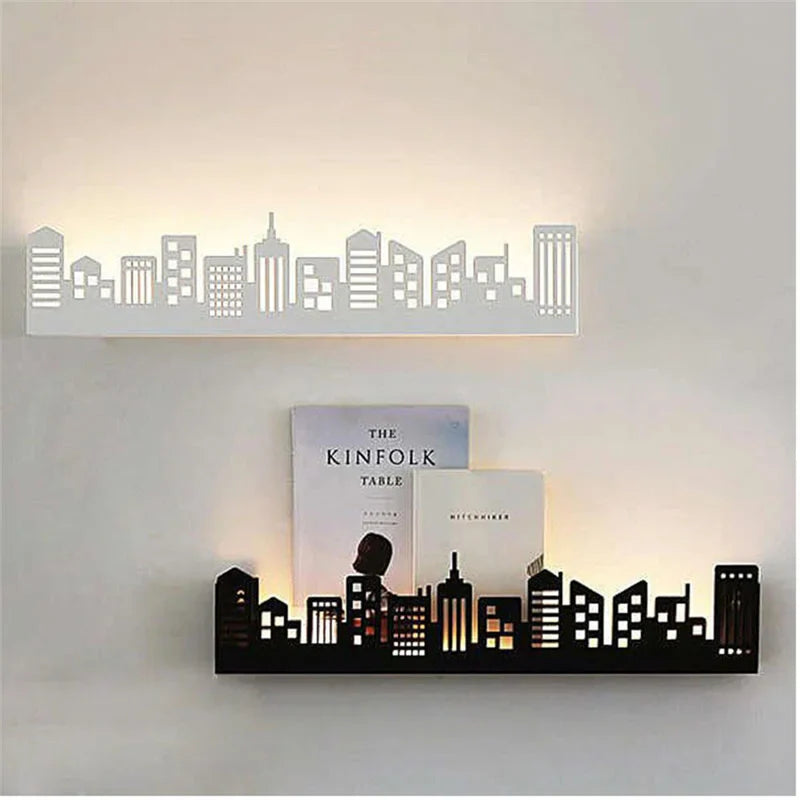 Afralia™ Modern LED Wall Lamp Shelf Sconce for Living Room Bedroom Lighting