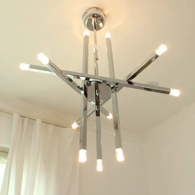 Afralia™ Silver Branch Chandelier: Modern Nordic Chrome Lighting Fixtures for Kitchen and Home Decor