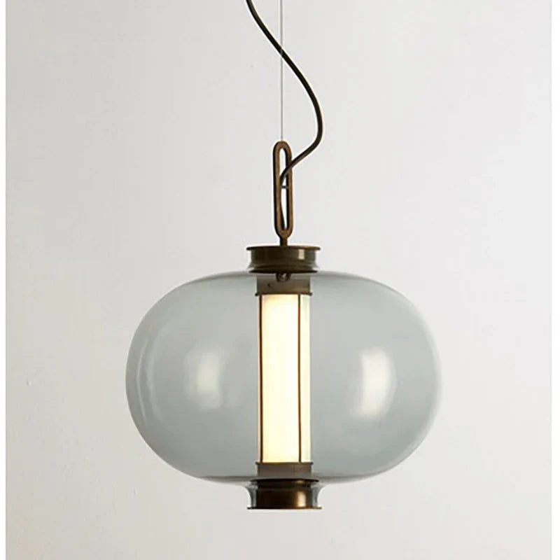 Afralia™ Glass Ball Chandelier: Rustic LED Suspension Light for Living Room and Bedroom