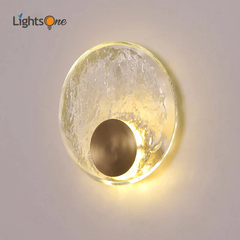 Afralia™ Round Copper Bedroom Wall Lamp- Postmodern Light Luxury for Living Room