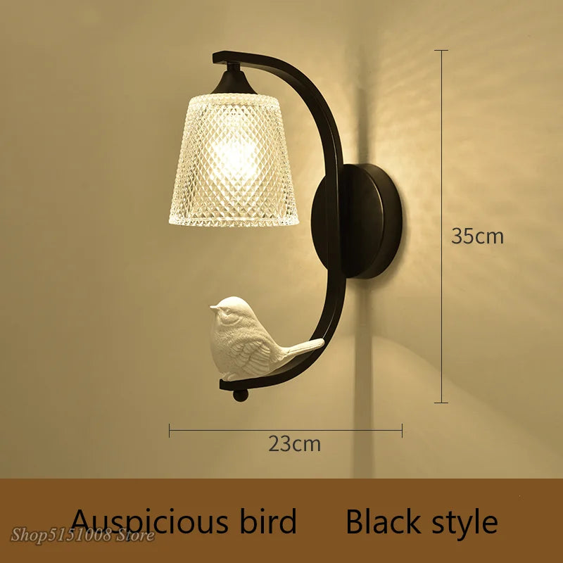 Afralia™ Nordic Bird LED Wall Lamp Modern Bedroom Living Room Sconce Wall Light Fixtures