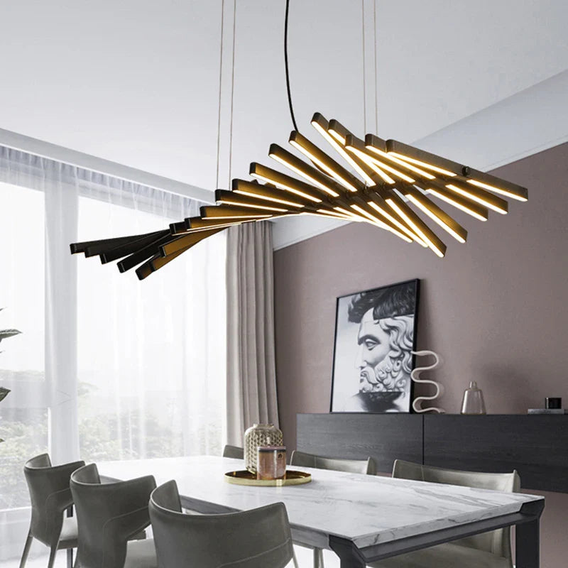 Afralia™ Modern LED Chandelier with Dimmable Control - Stylish Lighting for Home and Hotel