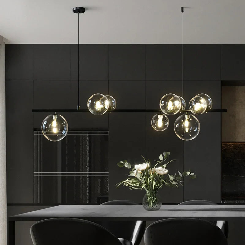 Afralia™ Nordic Glass Bubble Chandelier for Bedroom Dinning Room Decor