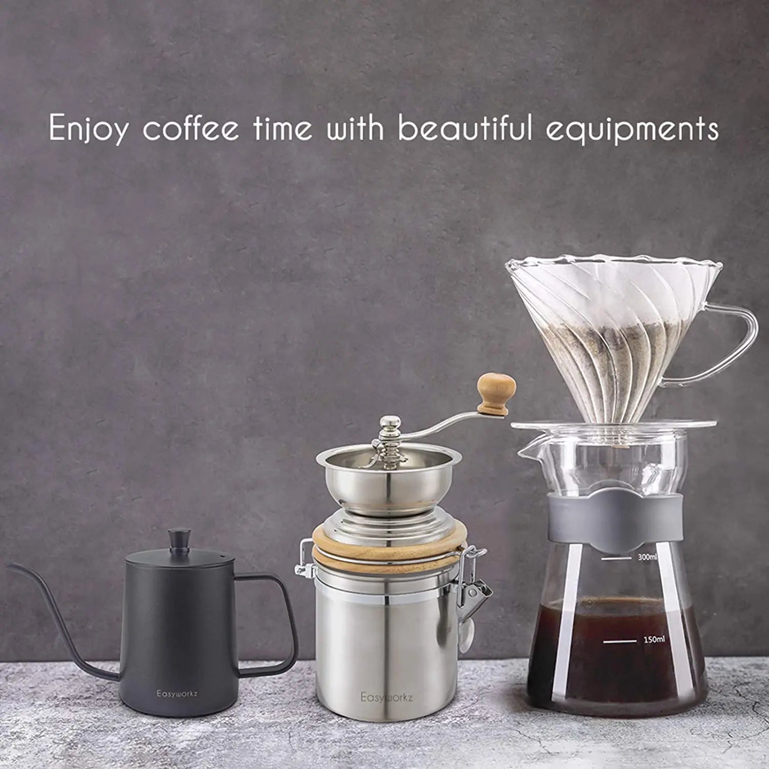 Afralia™ Manual Coffee Grinder with Airtight Canister for Various Coffee Brews