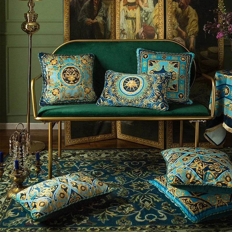 Afralia™ Medusa Velvet Cushion Cover - Renaissance Art Luxury Throw Pillow Case