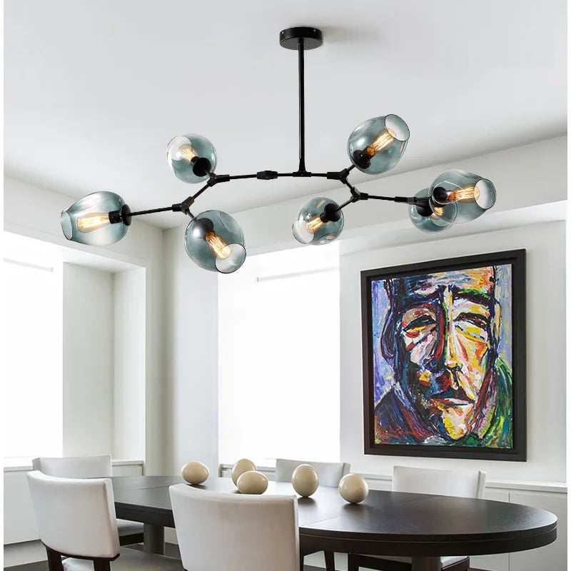 Afralia™ Modern Art Nordic Chandelier Creative Ceiling Pendant Light Fixture