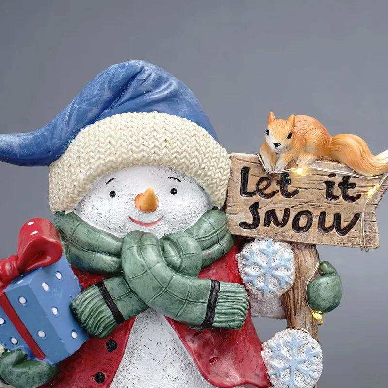 Afralia™ Snowman Figurines: Charming Door Greeter Christmas Decor for Home & Garden