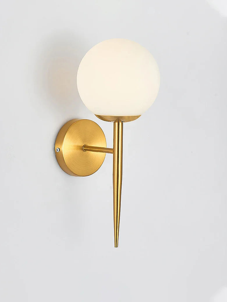 Afralia™ Brass Glass Wall Sconce Lighting, Classic Nordic Loft Interior Fixture