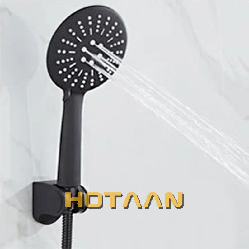 Afralia™ Matte Black Round Shower Head for Water Saving and Luxurious Bath Experience.