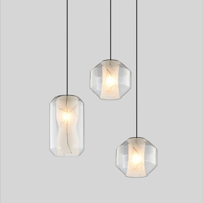 Afralia Modern LED Glass Pendant Lights for Dining Hall, Restaurant, and Hotel Lighting