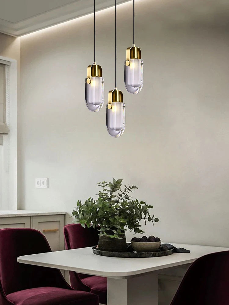 Afralia™ Crystal Small Pendant Lights - Modern Minimalist Luxury for Bedside, Aisle, or Restaurant