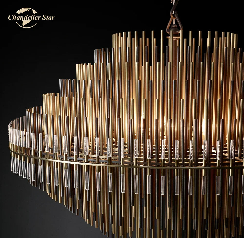 Afralia™ Emile Round LED Chandelier for Dining & Living Room Lighting