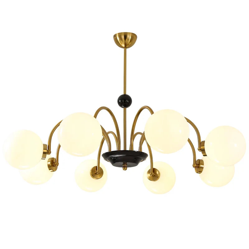 Afralia™ Modern Glass Chandelier Designer Lamp for Dining and Living Rooms.