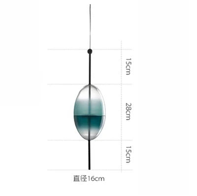 Afralia™ Glass Pendant Lamp: Blue Gradient Italian Designer Light for a Peaceful Space