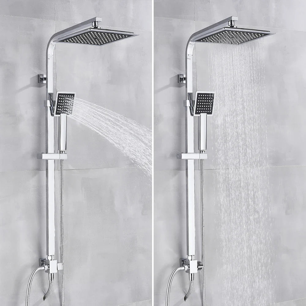 Afralia™ Rain Shower Faucet with Handheld Sprayer 2-way Switch, Wall Mounted for Bathroom