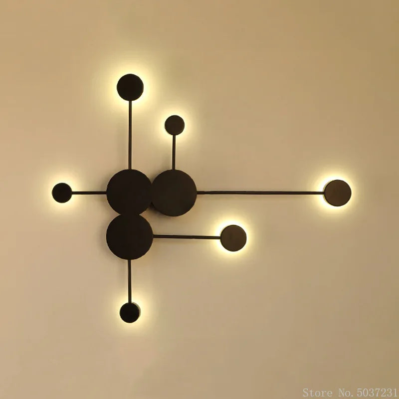 Afralia™ Geometric LED Wall Lamp: Modern Hotel Living Room Sconce, Bedroom Light Fixture