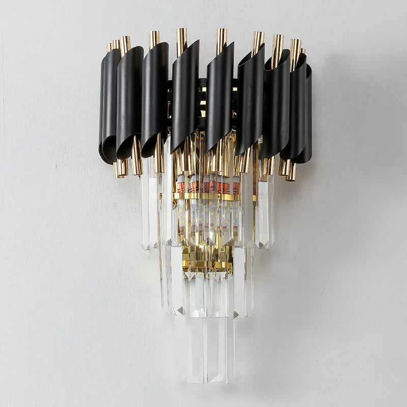 Afralia™ Crystal Luxury Wall Lamp for Living Room, Bedroom, and Aisle