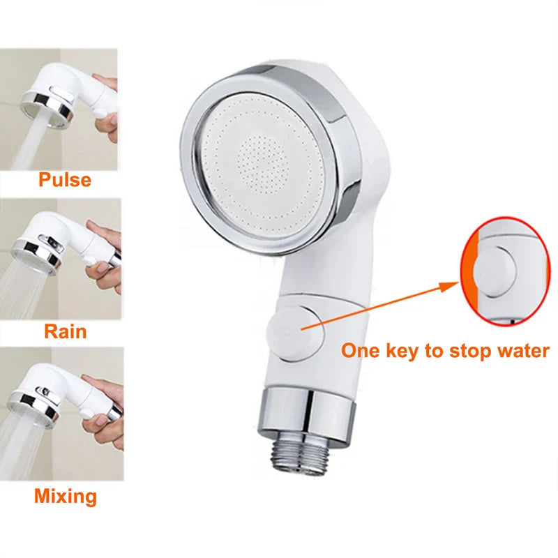 Afralia™ 3 Modes White Water Faucet Handheld Shower Nozzle for Bathroom and Kitchen