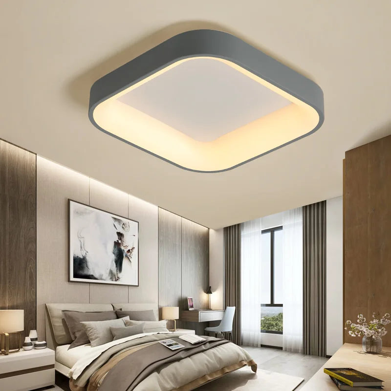 Afralia™ Modern LED Ceiling Lamp for Living Room, Bedroom, Study - Grey or White