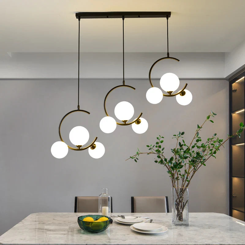 Afralia™ Glass Ball Pendant Light | Modern Nordic G9 LED Lamp for Living Room & Bedroom