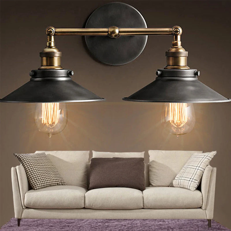 Afralia™ Vintage E27 Wall Lamp for Home Decor & Bar, LED Loft Lighting