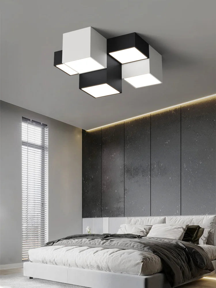 Afralia™ Bedroom Ceiling Lamp: New Modern Master Bedroom Lighting, Nordic Design, Black&White