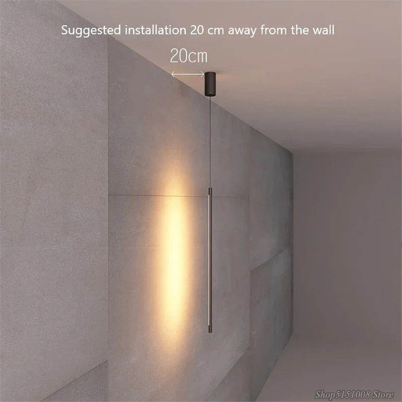 Afralia™ Minimalist LED Pendant Light for Bedroom and Living Room